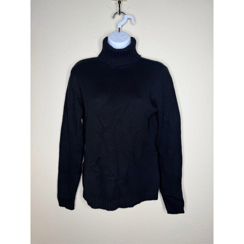 Enzo Mantovani Cashmere Turtleneck Sweater Black Made In Italy sz M